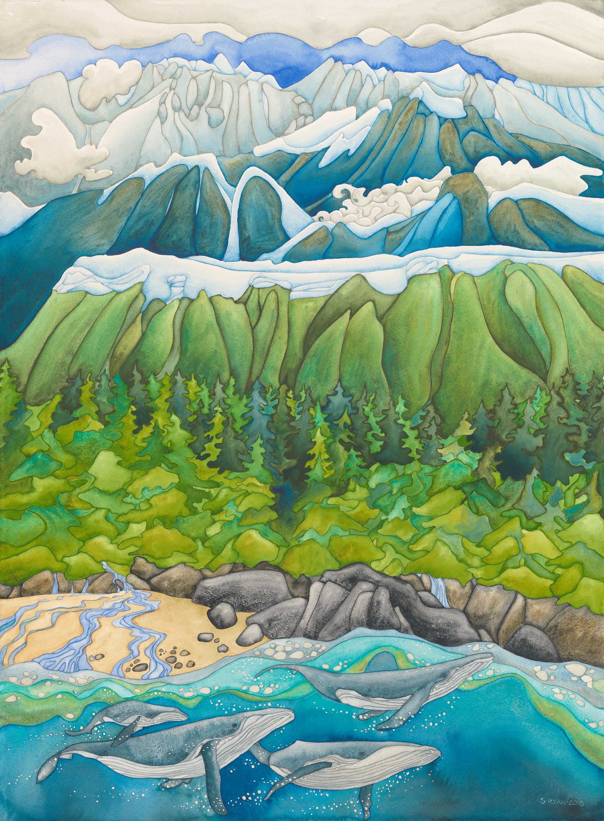 22 x 30 - Humpback Whales, Alaska